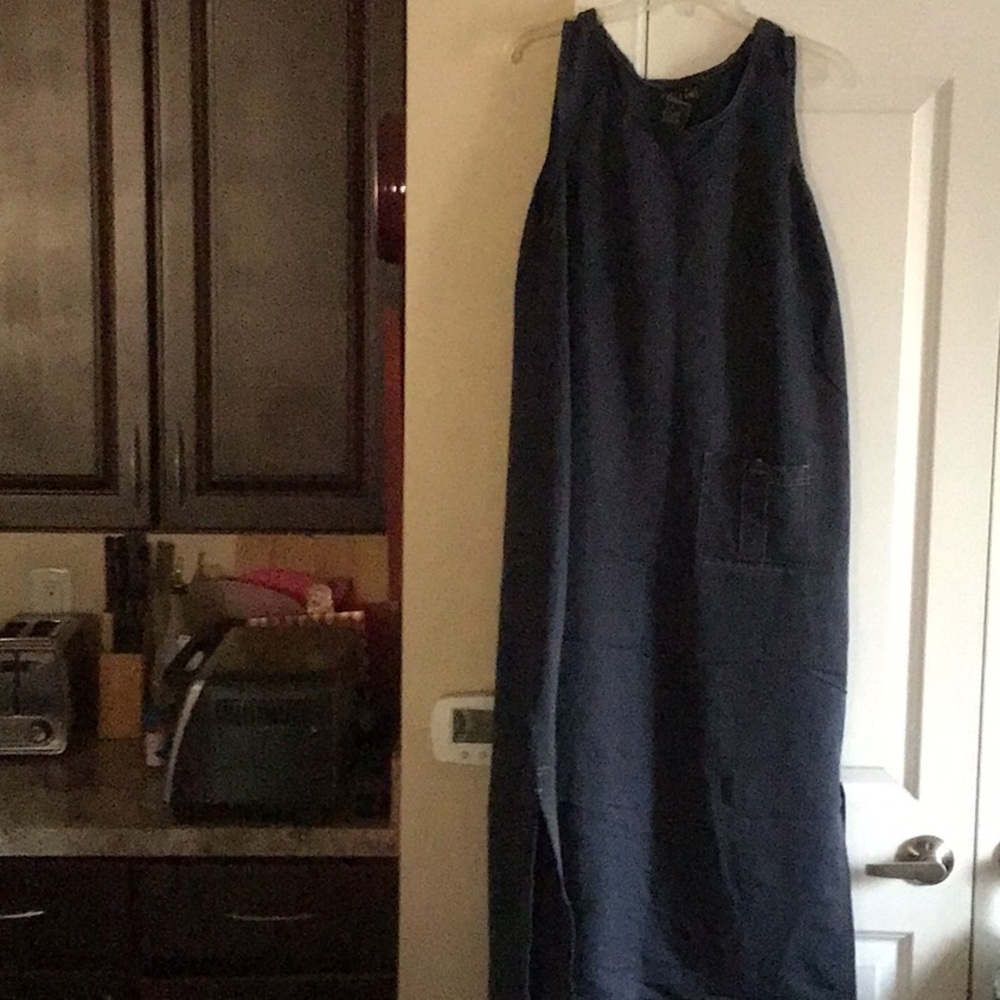 Ladies Blue Rayon/Polyester Romper